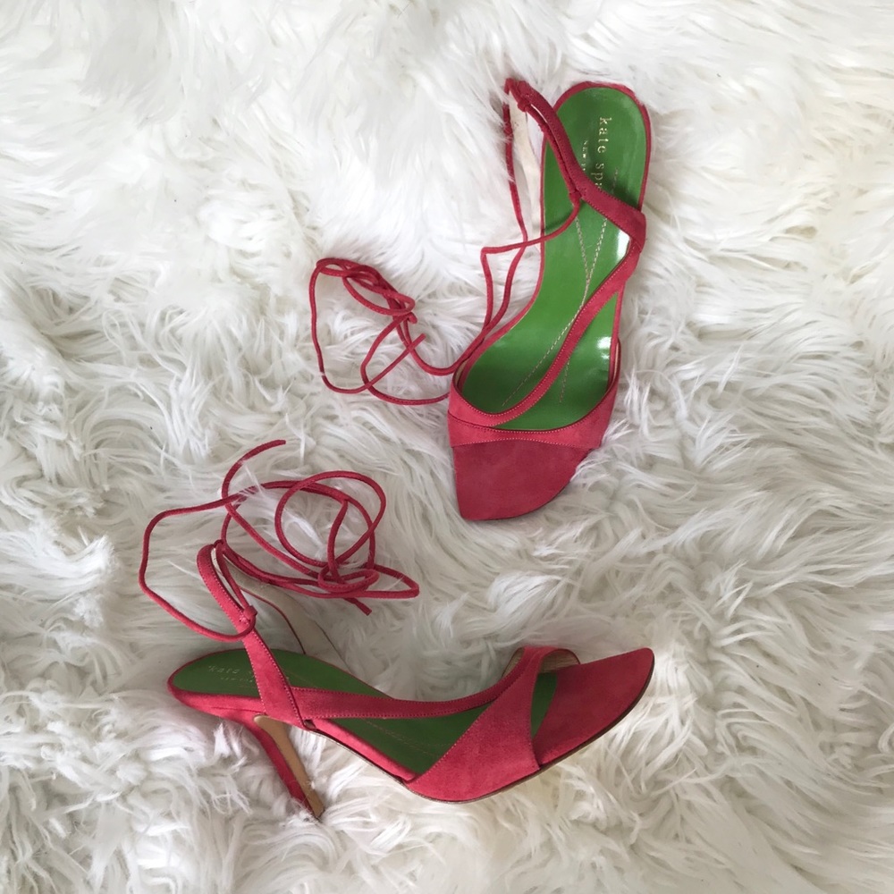 NEW Kate Spade Lace-up Strappy Heels Pink